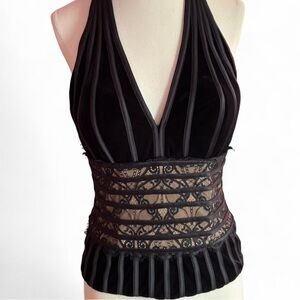 JS Collections Black and Cream Top